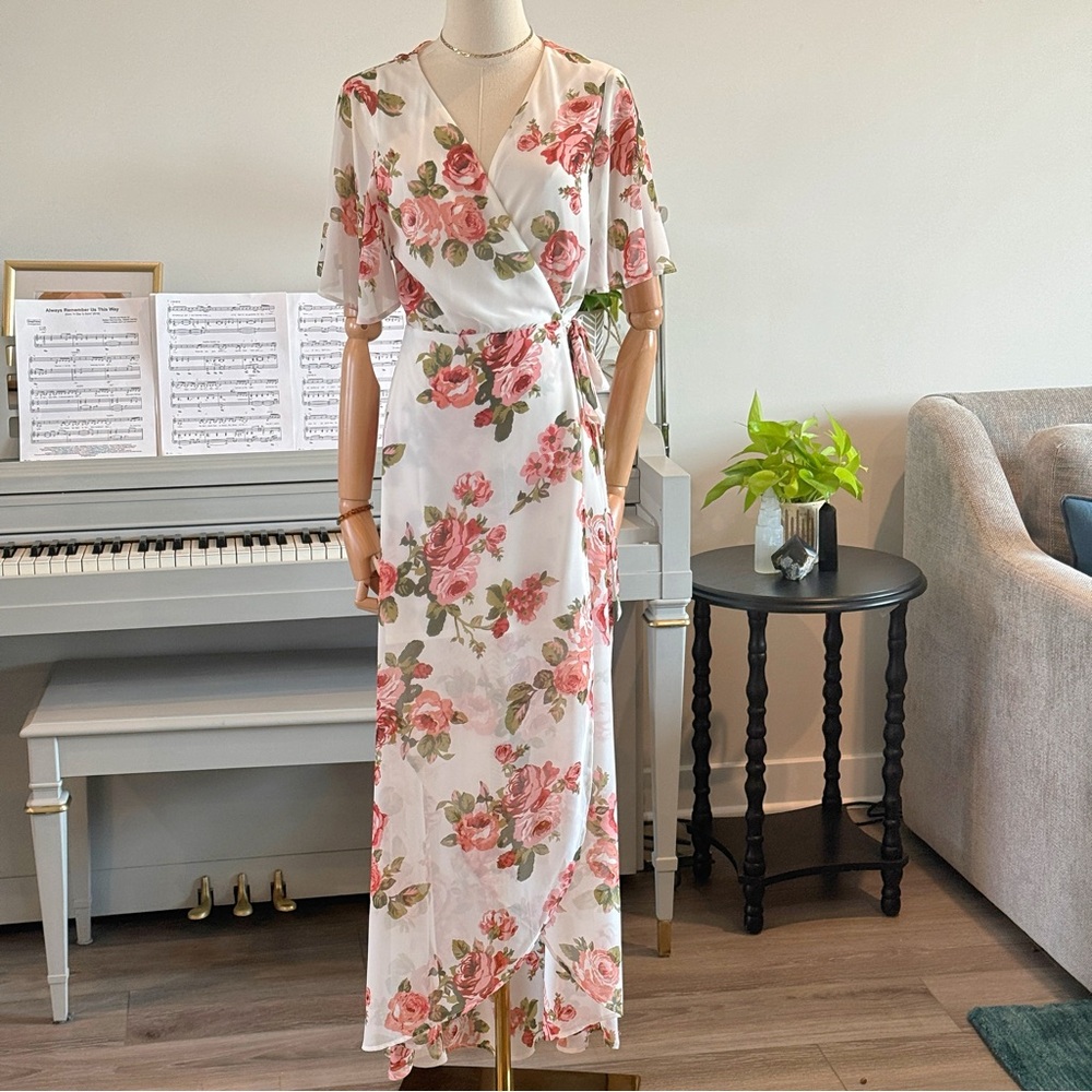 Show Me Your Mumu Marianne Floral Wrap Maxi Dress S